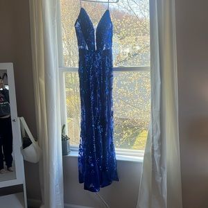 Royal Blue Prom Dress. Altered for a 5’ 4” girl. Size small. Juliet Brand.